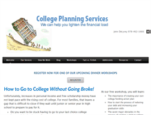 Tablet Screenshot of collegeplanningservices.org